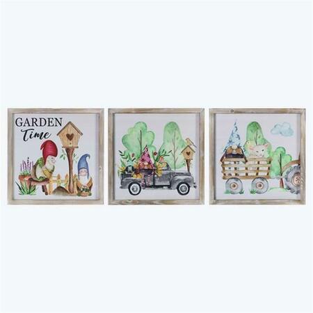 YOUNGS Wood Framed Wall Signs, Assorted Color - 3 Piece 72131